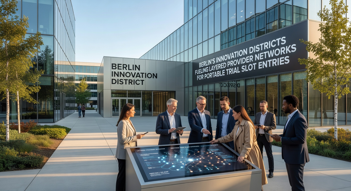 Netzwerkdiagramm von Provider-Allianzen in Berliner Innovationszentren mit Fokus auf mobile Slot-Technologien